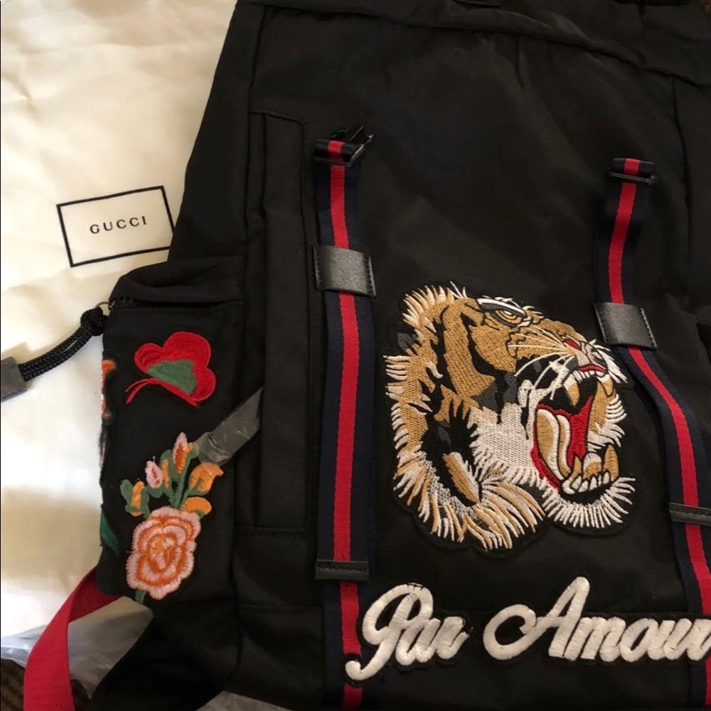 Gucci backpack with embroidery